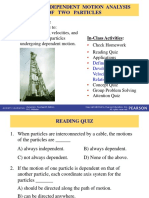 Absolute Dependent Motion Analysis of Two Particles: Today's Objectives
