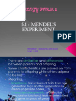 Biology Form 5: 5.1: MENDEL'S Experiment