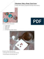 Chemical Reactions: Make A Penny Turn Green