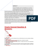 Oracle General Question & Answers:: What Is HIPAA Compliance?