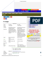 F-15 Eagle Specifications