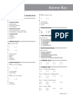 Answer Key: Unit 01: Greetings and Introductions