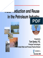 Water Reduction and Reuse in The Petroleum IndustryNovember