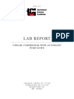 Lab Report: 3-Phase Compressor With Automatic Pump Down