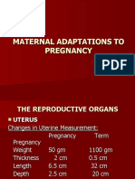 Maternal Adaptation Power Point