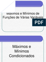 Máximos e Mínimos Condicionado