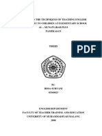 A Study On The Techniques of Teaching English Vocabulary To Children at Elementary School AL Munawarah Plus Pamekasan PDF