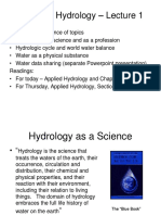 CE 374K Hydrology - Lecture 1