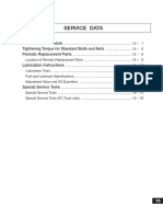 Service Data: Maintenance Schedule Tightening Torque For Standard Bolts and Nuts Periodic Replacement Parts