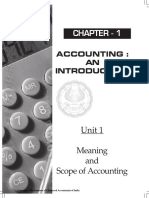 Chapter - 1: Unit 1 Meaning and Scope of Accounting