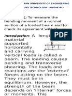 OBJECTIVE: To Measure The: Bending Moment at A Normal Section of A Loaded Beam and To Check Its Agreement With Theory