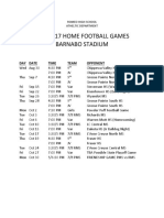 2017 Fall Football All Home Games