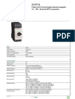 Product Datasheet: Tesys Gv3-Circuit Breaker-Thermal-Magnetic - 12 18A - Everlink BTR Connectors