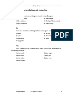 Prepositions of Place: At, in and On: at Is Used To Locate Something at A Certain Point. Examples