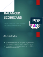 THE Balanced Scorecard: Duquez Children'S Hospital Corp. In-House Training Sessions