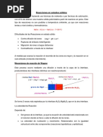 Reacciones en Estados Sólidos y Métodos de Crecimiento Cristalino