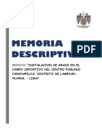 Memoria Descriptiva Canchapilca