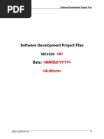 Software Development Project Plan Date