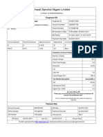 Bharat Sanchar Nigam Limited: Telephone Bill Name and Address of The Customer