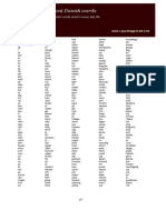 3000 Most Frequent Danish Words