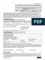 Ravine and Natural Feature Permit Application