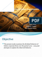 Dividend Policy of Indian Organizations