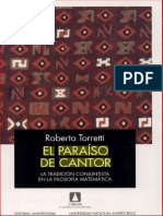 Roberto Torretti El Paraíso de Cantor La Tradición Conjuntista en La Filosofia Matemática PDF