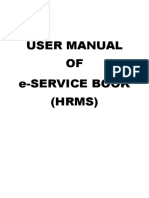 User Manual OF E-Service Book (HRMS)