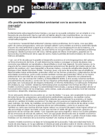 ¿Es Posible La Sostenibilidad Ambiental Con La Economía de Mercado?