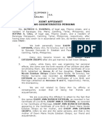 Joint Affidavit - Daisy Ann (Maiden Surname)