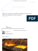 How Do Acid Prices Affect Smelter Revenues in Different Regions of The World