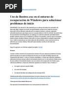 Uso de Bootrec - Exe en El Entorno de Recuperación de Windows para Solucionar Problemas de Inicio