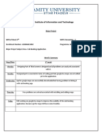 Amity Institute of Information and Technology: Major Project