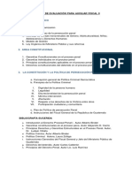 Temario de Evaluacion para Auxiliar Fiscal II