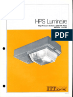 ITT American Electric HPS Luminaire Series 153 & 154 Spec Sheet 8-80