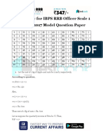 Answer Key For IBPS RRB Officer Scale 1 Prelims 2017 Model Question Paper