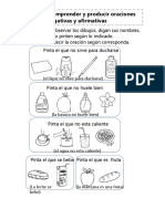 Oraciones Negativas y Afirmativas Tarea