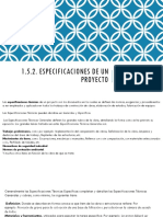 1.5.2. Especificaciones de Un Proyecto