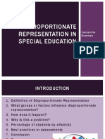 Disproportionate Representation in Special Education