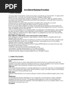 Core Barrel Running Procedure