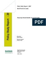 Financing Mental Health Care in Sri Lanka