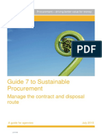 Guide 7 To Sustainable Procurement: Manage The Contract and Disposal Route