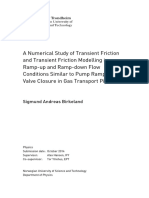 A Numerical Study of Transient Friction and Transient Friction Modelling in Ramp-Up and Ramp-Down Flow Conditions Similar To Pump Ramp-Up and Valve Closure in Gas Transport Pipelines