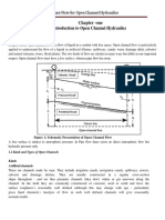 Chapter - One Introduction To Open Channel Hydraulics