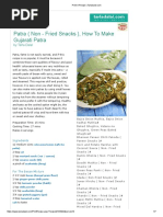 Patra (Non - Fried Snacks), How To Make Gujarati Patra: by Tarla Dalal