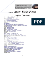 Literature of Violin Pieces