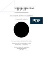 Medicion de La Velocidad de La Luz