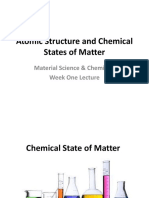 Atomic Structure and Chemical States of Matter: Material Science & Chemistry Week One Lecture