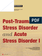 Post-Traumatic Stress Disorder Acute Stress Disorder I: by Shawn P. Cahill, PHD, and Kristin Pontoski, Ba