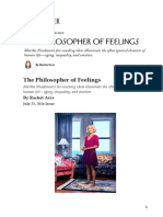 Rachel Aviv - The Philosopher of Feelings